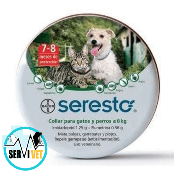 Collar Seresto Para Perros y Gatos menor 8 kg